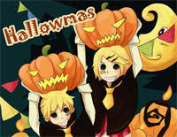 Happy Halloween-镜音リン钢琴谱文件(五线谱、双手简谱、数字谱、Midi、PDF)免费下载