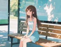 夏 バス停 君を待つ-ヨルシカ-Yorushika-人人钢琴网